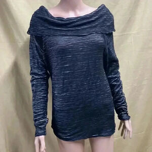 Dolan Left Coast Collection black and white striped off the shoulder top medium